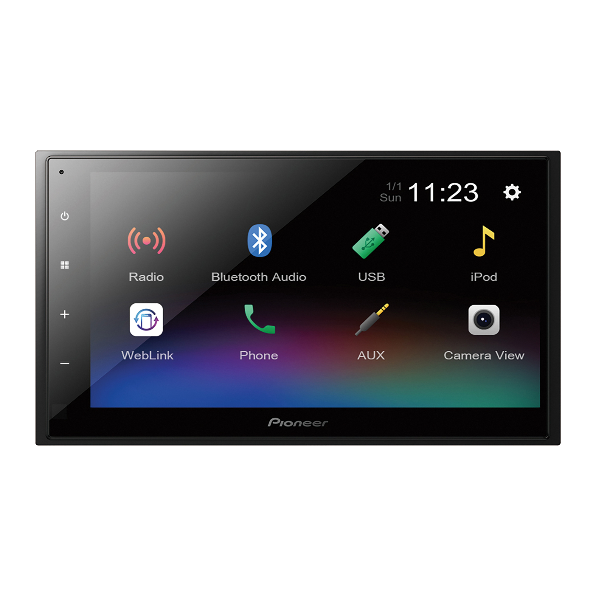 Pioneer® DMH-342EX 6.8-In. Double-DIN Car In-Dash Digital Media Receiver Unit with Touch Screen, Bluetooth®, WebLink® and Alexa® Compatible